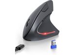 Mouse Ergonomico, Ricaricabile Senza Fili Verticale (Bt 5.0/3.0 + 2.4G), 6 Impostazioni Fino A 4800 Dpi, Mouse Ottico Silenzioso Senza Fili Per Windows, Macos