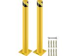 2 Pz. 107 Cm Dissuasore Di Sicurezza Per Parcheggi, 20 X 20 Cm Dissuasore Di Sicurezza Per Parcheggi, Dissuasore Di Sicurezza Per Parcheggi, Palo Per Traffico Stradale, Adatto Per Aree Interne Ed Esterne, Parcheggi