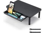 Supporto Per Monitor Ethu, Cassetto Portaoggetti A 3 Altezze Regolabili (11,13,15 Cm), Organizzatore Per Scrivania - Ufficio, Stampante Ergonomica Per Computer, Laptop, Pc