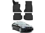 2010-2013 Bmw Serie 5 Limo Touring F10 F11 Tappetini In Gomma Nera 4 Pz