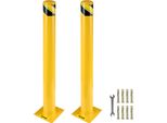Dissuasore Di Sicurezza, Paletto In Acciaio, Barriera Tubolare Gialla In Acciaio, 42" H 5,5"" D"