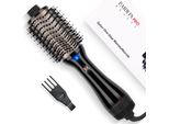 Spazzola Per Capelli E Volume, Spazzola Ovale 4 In 1 Per Asciugatura, Stiratura E Volume, Cura Ionica, 1000 Watt, Nero