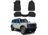 2022-2025 Ford Bronco Tappetini In Gomma Nera 3 Pz
