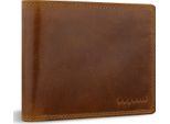 Bugatti Pelle Portafoglio Savona Wallet With Flap 8CC Cognac Marrone Chiaro