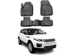 2011-2019 Land Rover Range Rover Evoque L538 Tappetini In Gomma Nera 4 Pz