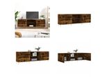 Vidaxl Mobile Tv In Rovere Fumé 150X30X50 Cm Materiale A Base Di Legno - Mobile Tv - Mobili Tv - Porta Tv - Mobili Tv