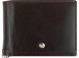 Bugatti Fermasoldi Porta Carte Di Credito Neaples Wallet + Dollarclip Brown Marrone Scuro