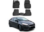 2011-2018 Ford Focus Mk3 Tappetini Tpe Nero 4 Pezzi