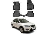2017-2021 Seat Arona Tappetini Tpe Nero 4 Pz