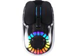 Mouse, Mouse Senza Fili Con Ricevitore Usb Nano, Tri-Mode (BT5.1+ BT5.1 + 2.4Ghz) Silenzioso E Ricaricabile, Copertura Trasparente, Per Laptop, Pc, Ipad, Mac