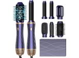 6 In 1 Set Di Asciugacapelli Con Spazzola Rotonda E Ferro Arricciacapelli Ad Aria Calda Spazzola Per Capelli Piastra Per Capelli Asciugacapelli Styler Set Di Asciugacapelli