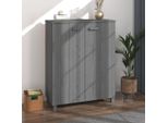 Vidaxl Scarpiera Hamar Grigio Scuro 85X40X108 Cm In Pino Massiccio - Scarpiera - Armadietti Per Scarpe - Scarpiere In Legno