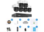 Sistema Di Telecamere Di Sicurezza, Risoluzione 8MP, Tecnologia Di Rilevamento Ai, 8MP 6PCS Telecamere, Nessuno