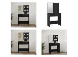 Vidaxl Tavolo Da Toilette Con Luci Led Nero 74,5X40X141 Cm - Tavolo Da Toilette - Tavolo Da Trucco - Tavolo Da Cosmesi - Tavolo Da Toilette