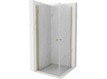 Mexen Pretoria Duo Cabina Doccia A Battente 100 X 100 Cm, Trasparente, Oro - 852-100-100-50-00-02