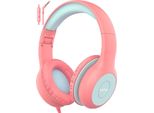 Cuffie Over-Ear Per Bambini, Cpc Con Cavo, Suono Hd, Limite Di Volume 85/94 Db, Cuscinetti Regolabili, Jack Aux Da 3,5 Mm, Rosa