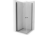 Mexen Pretoria Duo Cabina Doccia A Battente 70 X 70 Cm, Trasparente, Nera - 852-070-070-70-00-02