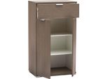 Milanihome.It - Armadietto Con Due Ante E Un Cassetto Per Soggiorno Cucina Bagno Fatto In Italia Cm 60X38X103 Hdi Colorerovere Grigio