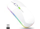 Mouse Senza Fili, Mouse Sottile E Silenzioso Ricaricabile A Led Per Computer Portatili, Mouse Senza Fili Usb 2.4G Per Computer Portatili, Pc, Computer, Mac