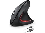 Mouse Senza Fili, Mouse Verticale Ottico 2.4G Ergonomico, 5 Impostazioni Fino A 4800DPI, Silenzioso Senza Fili Verticale Con 6 Pulsanti Per Laptop, Pc, Windows, Mac, Os