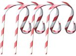 Inf 4 Pezzi Ganci Per Calze In Acciaio Inox 12Cm - Decorazioni Natalizie Per Caminetto Bianco+Rosso