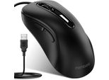 Mouse Con Cavo, Configurazione Plug & Play Mouse Ottico Usb Con 1400 Dpi, 5 Pulsanti, Design Ergonomico, Cavo Da 1,5 M - Per Pc, Laptop, Mac