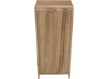 Milani Home - Mobiletto In Legno Con 2 Cassetti E 1 Anta Cm 34 L X 25 P X 78,5 Hdi Coloremarrone Chiaro