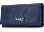 Portafoglio Da Donna Con Molti Scomparti Per Carte - Portafoglio In Ecopelle - Borsellino Da Donna (Navy)
