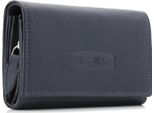 Portafoglio Donna In Pelle Con Protezione Rfid 25 Scomparti Portafoglio Donna Lungo (Blu)