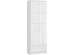 Akord Libreria Chiusa Bianco/Bianco Lucido 60X35X180 Cm