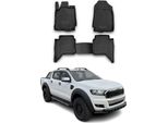 2012-2022 Ford Ranger Doublecab Tappetini In Gomma Nera