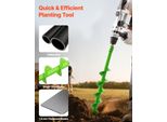 Succebuy Coclea Per Trivella, Coclea Da Giardino Ø 80X790 Mm, Adatta Per Punte Con Diametro Interno Di 20 Mm, Coclea Per Terra, Coclea Per Pali, Accessori Di Perforazione Per Giardinaggio E Costruzione Di Recinzioni