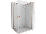 Mexen Mist-H Duo Cabina Doccia A Battente Destra 95 X 115 Cm, Trasparente, Rame Spazzolato - 8A5-095L-115P-65-00