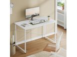 Scrivania - Scrivania Da Ufficio/Gioco - 100×50 Cm - Piano In Legno E1 + Struttura In Metallo - Piedini Regolabili - Design Moderno - Grigio Chiaro
