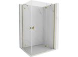 Mexen Mist-H Duo Cabina Doccia A Battente Destra 80 X 115 Cm, Trasparente, Oro - 8A5-080L-115P-50-00