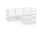 Syfax™ Set Divani Da Giardino 4 Pz Bianco In Legno Massello Di Pino