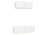 Syfax™ Set Mobili Porta Tv 2 Pz Bianco In Legno Multistrato