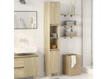 Syfax™ Armadietto Da Bagno Rovere Sonoma 30X30X190Cm Legno Multistrato