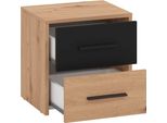 Comodino Due Cassetti Moderno Minimal In Legno Di Design Moderno Industrial Cm 42 X 33,2 X 42,1 H