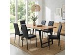 Milanihome.It - Tavolo Con Piano In Legno Massicco Di Design Moderno Industrial Cm 200 X 100 X 77 Hdi Coloremarrone