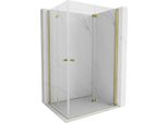 Mexen Mist-F Duo Cabina Doccia Pieghevole Destra 75 X 120 Cm, Trasparente, Oro - 8A6-075L-120P-50-00