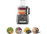 Kenwood Multipro Compact FDP31.020GY Modello 2023, Robot Da Cucina Con 2 Velocità Di Lavorazione + Impulso, Vasca Da 2,1 L, Elettrico