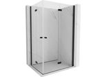 Mexen Mist-F Duo Cabina Doccia Pieghevole Destra 80 X 120 Cm, Trasparente, Nera - 8A6-080L-120P-70-00