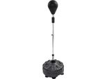 Palla Da Boxe Autoportante - Palla Da Boxe Reflex Con Supporto - Altezza Regolabile 120-160 Cm - Rimbalzo 90° - 6 Ventose - Molla Ø4 Cm - Nero