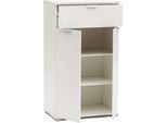 Milanihome.It - Armadietto Con Due Ante E Un Cassetto Per Soggiorno Cucina Bagno Fatto In Italia Cm 60X38X103 Hdi Colorebianco