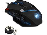 Mouse Da Gioco Cablato Zelotes, 12 Pulsanti Programmabili, Rgb Gamer 4000 Dpi, Cavo Mouse Usb Ergonomico Pc, Mac, Laptop