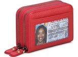 Piccolo Portamonete In Vera Pelle, Portafoglio Da Donna Con Protezione Rfid, Mini Portafoglio Da Donna Tasca Portamonete Con Cerniera Porta Carte Di Credito Con Molte