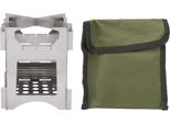 Stufa A Legna Da Campeggio, Stufa A Legna Portatile In Acciaio Inox Pieghevole Bbq Mini Fornello Per Escursioni Picnic