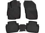 Tappetini Auto In Gomma 3D Wielganizator Per Mitsubishi Eclipse Cross Suv (2017-) – Neri, Bordo Alto, Set 4 Pz