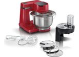 Robot Da Cucina Bosch Mum Serie 2 MUMS2ER01, Ciotola In Acciaio Inox Da 3,8 Litri, Impastatrice Planetaria, Gancio Per Impasto, Sbattitore, Frusta In Acciaio Inox, Affettatrice Continua,
